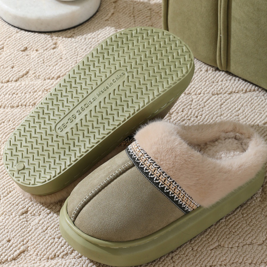 free shipping designer shoes mens flat sandals for women fury slippers winter cotton slippers warm thick soled home thick plush slippers sliders slide
