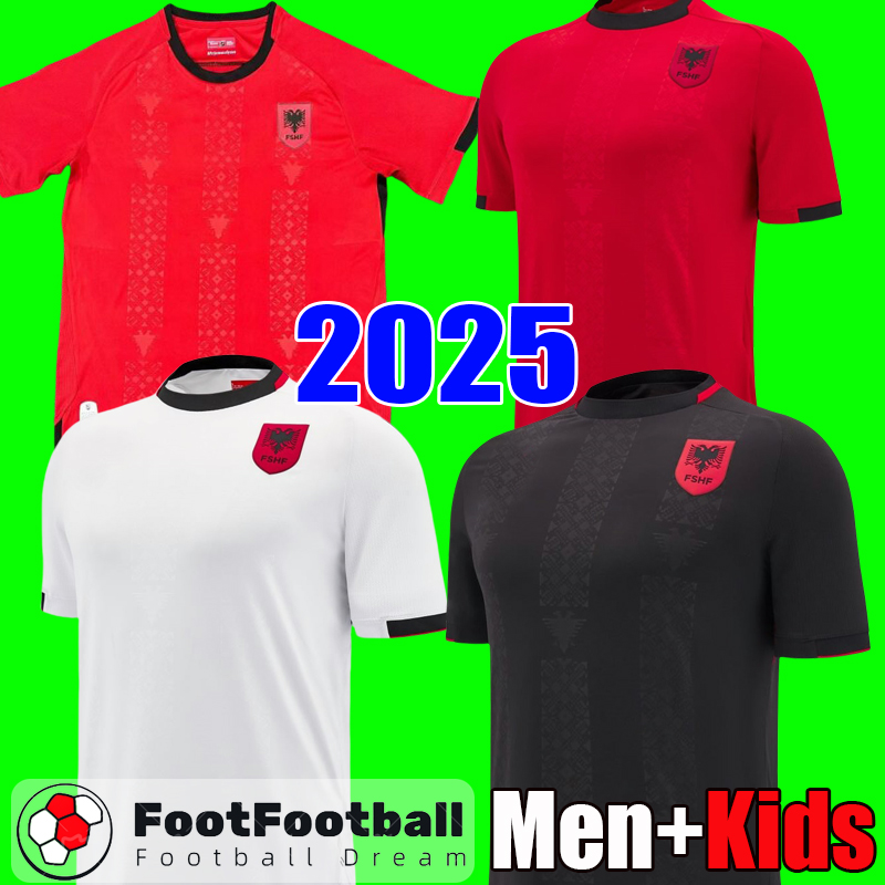 2024 2025 Albania soccer Jerseys home away 24 25 men kids kit football shirt kit set tops