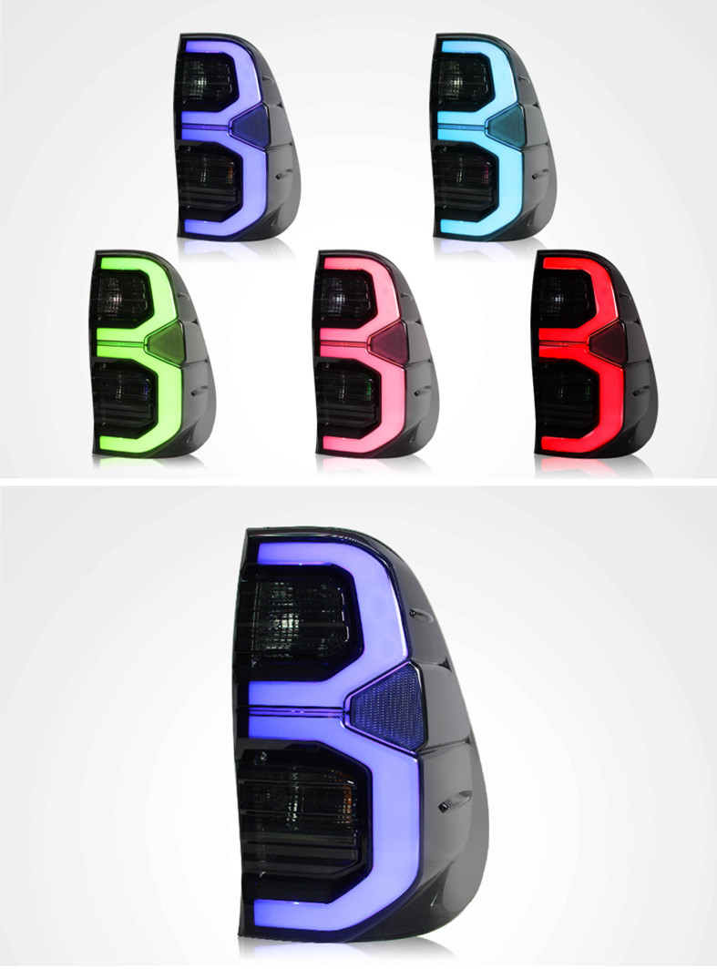 LED Tail Lamp For Toyota HILUX REVO 20 15-2024 RGB Running Light Turn Signal Brake Light Stop Light