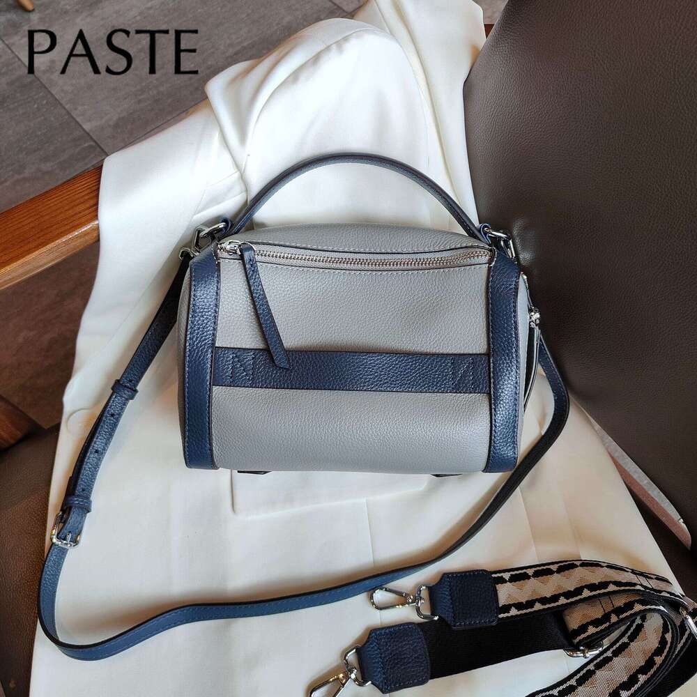 New Hit Color 2 Straps Flap Square Shoulder 100% Natural Cowhide Leather Women's Crossbody Bag High Quality Ladies Handbag