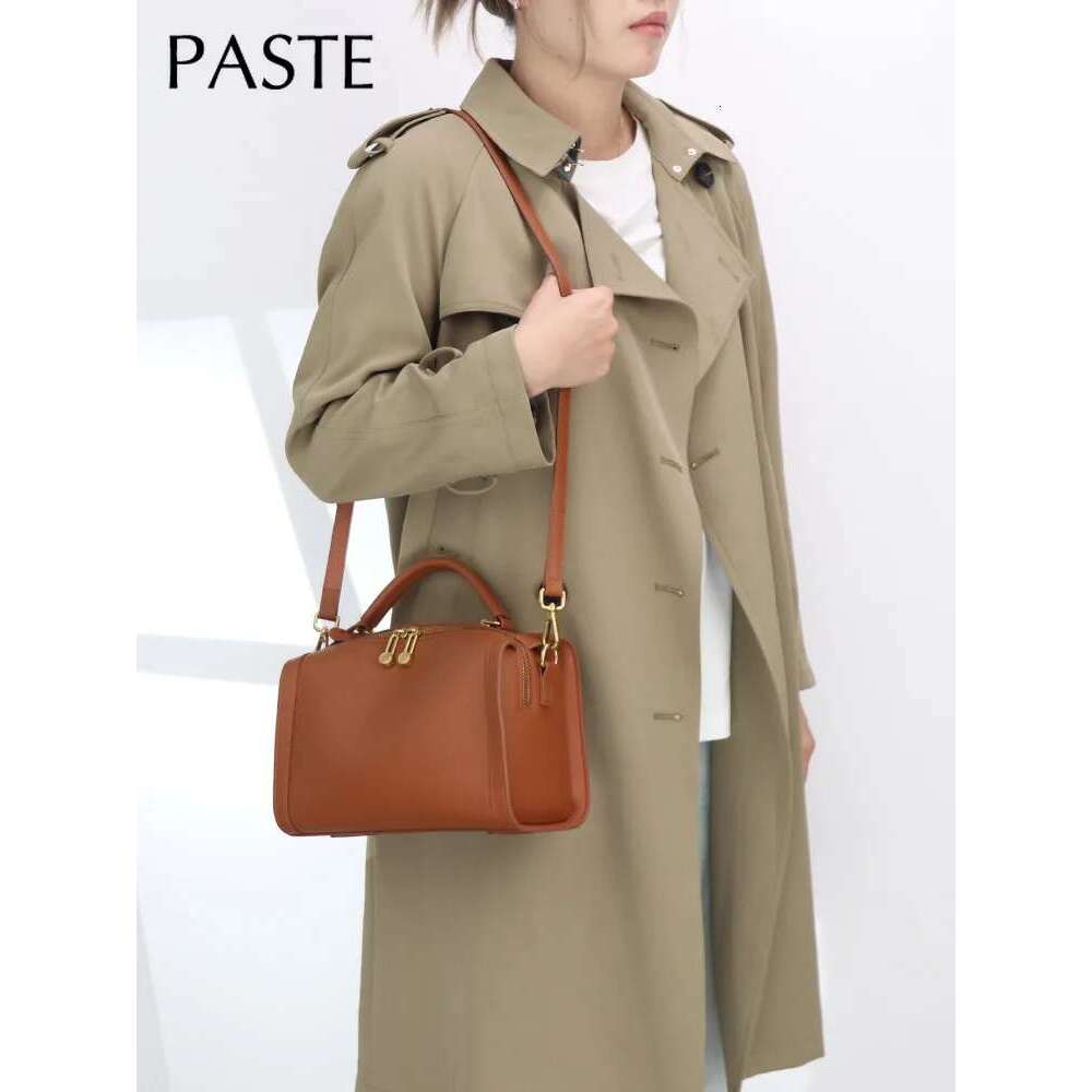 New Simple Import Natural Cow Leather Pillow Tote Leisure Cowskin Women Handbag Grey Green High Quality Female Shoulder Bag