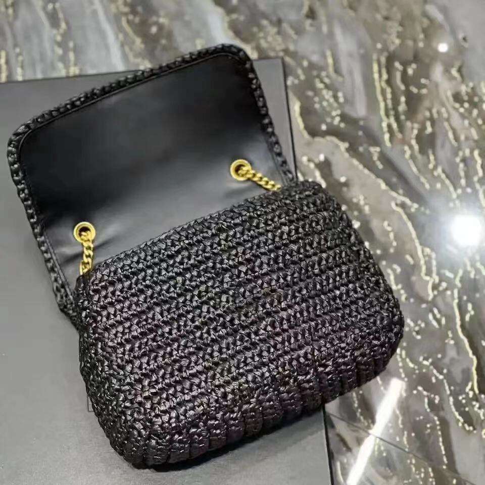New Lafite Woven One Shoulder Retro Chain Beach Holiday Gift Handbag Women's Messenger Bag
