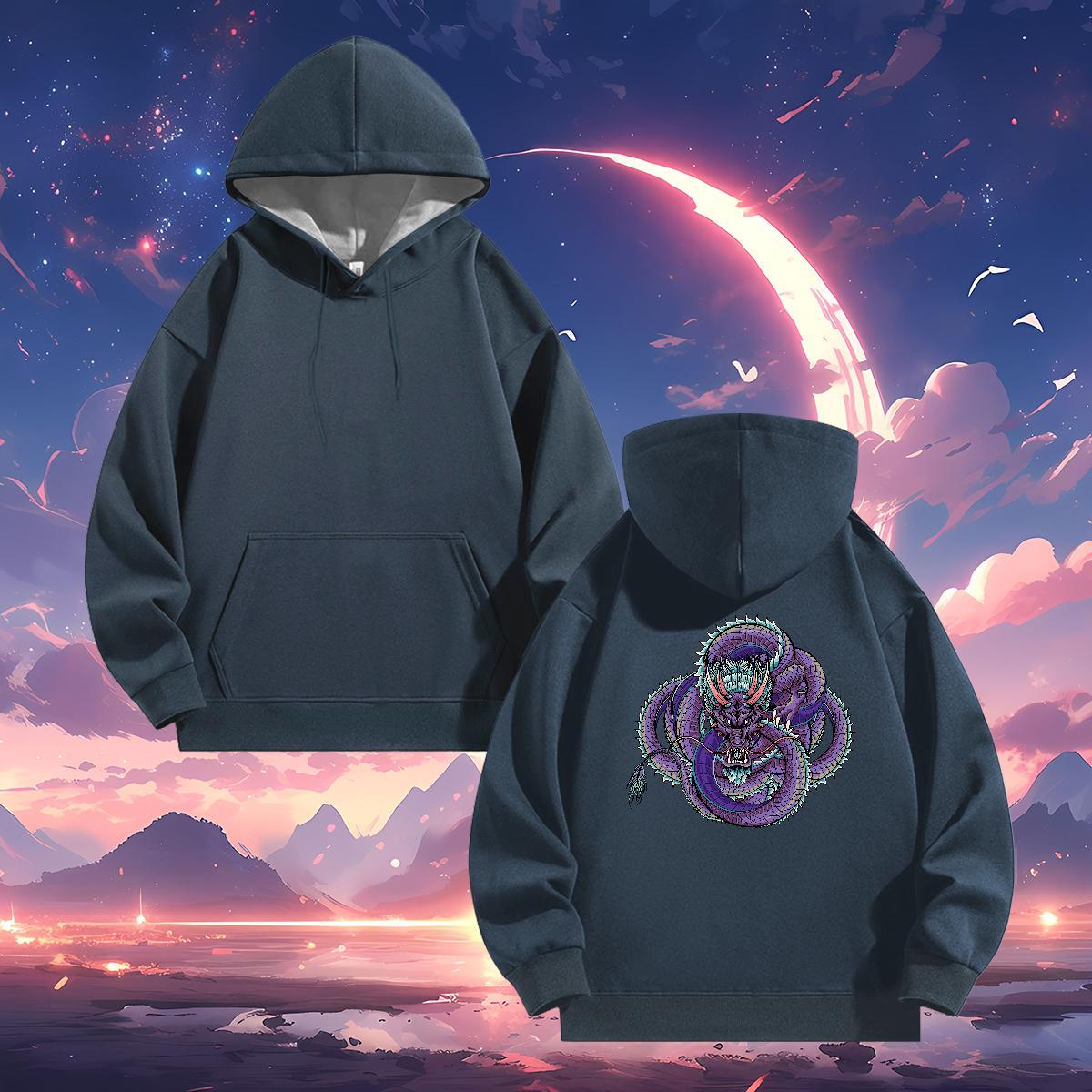 Fashion Design Hoodie For Man Anime Print Comfortable Men Clothes Hoodie Top Pullover Hoodie Y2K Thick Fleece Hooded Collar Long Sleeve