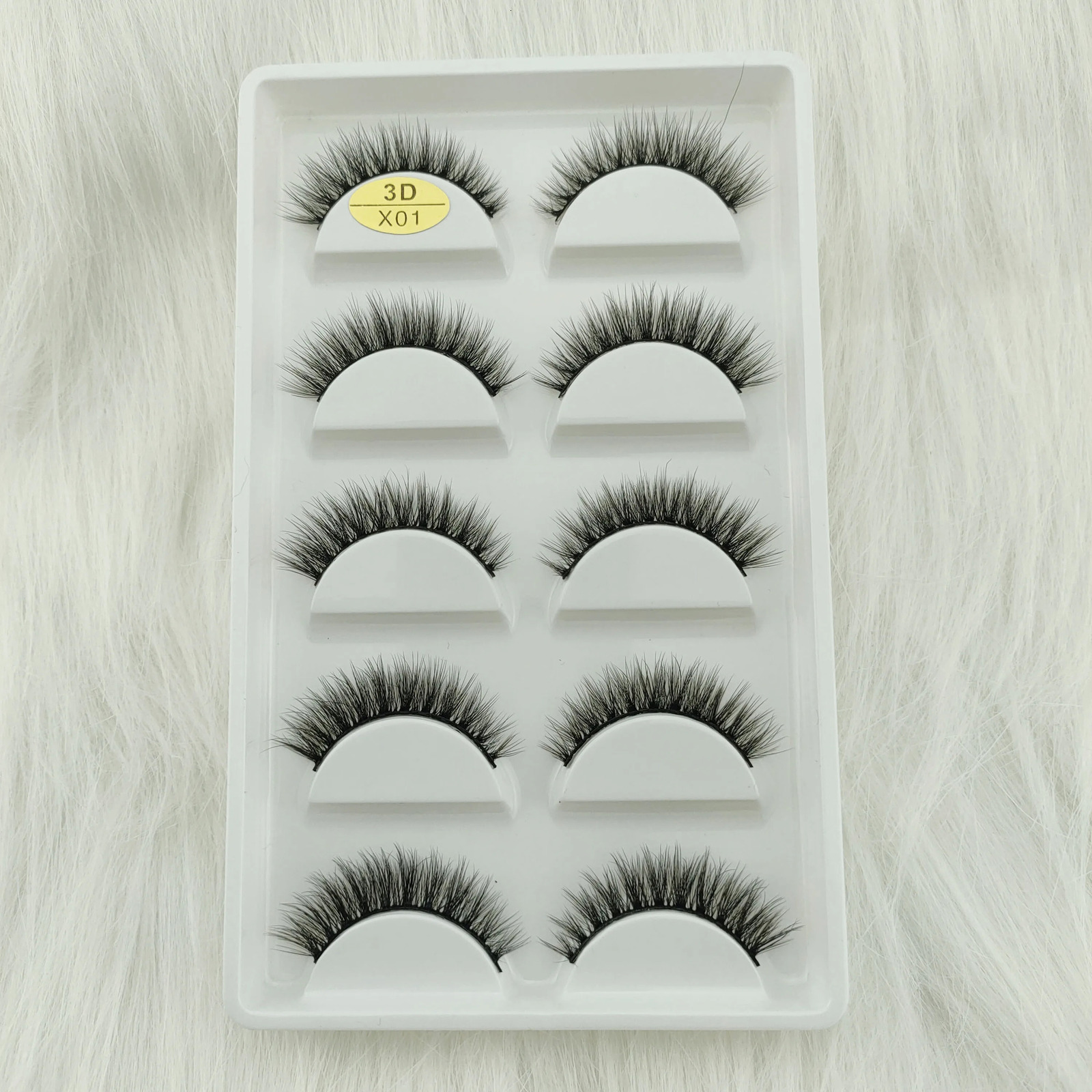5 Pairs Multipack natural false eyelashes lashes long makeup 3d mink lashes eyelash extension mink eyelashes for beauty H13 E-08 241028