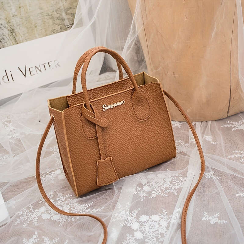 Chic Lychee Pattern Mini Handbag Women - Durable Faux Leather, Multi-Color, Perfect for Everyday Carryall