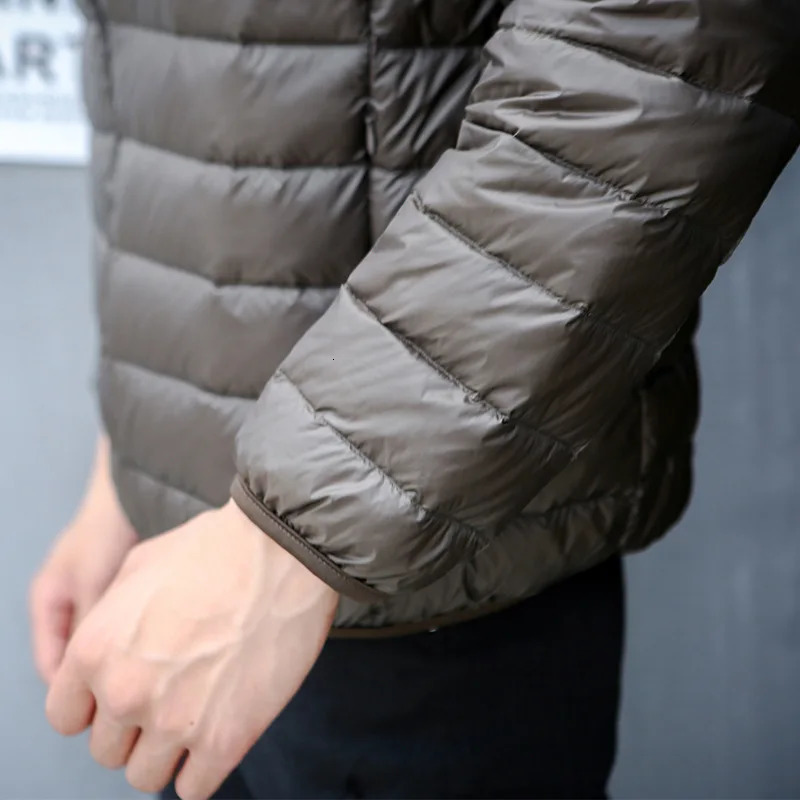 FGKKS Autumn Lightweight Thin Duck Down Jacket Men Good White Casual Ultralight Male Feather Jackets Coat 241024