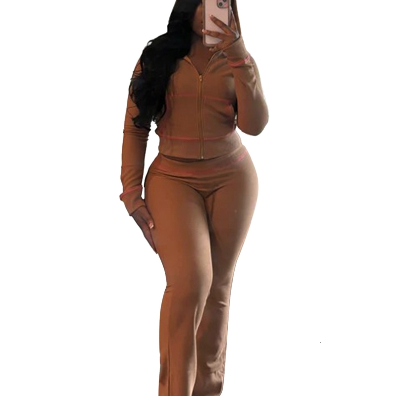 Womens Tracksuits Two Pieces Set Designer 2024 New Fashion Waffle Texture Fabric Shoulder Cuff Cap Micro Horn Casual Set 7 Colours