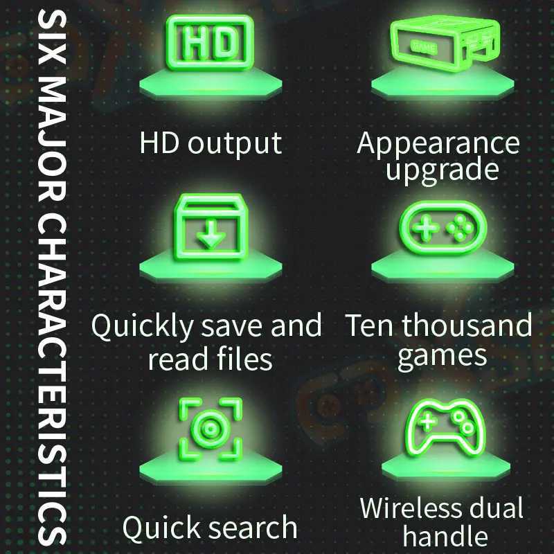 Coopheme X7 128G 256G Linux System Y7 4K Video Game Console LPDD 2GB TV Box Wireless Controller Retro Gaming 10000+Ports PSP Y241028