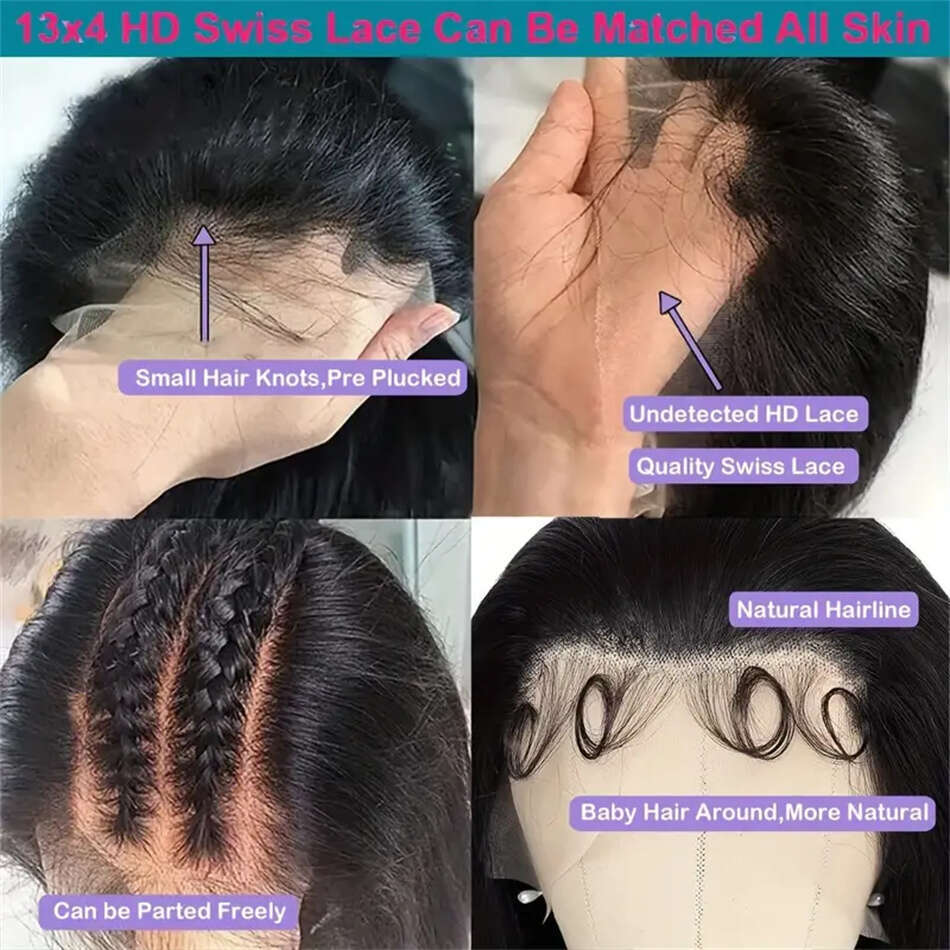 Bob Wig Body Wave Lace Front x Human Hair Frontal Short Wigs For Women Pre Plucked