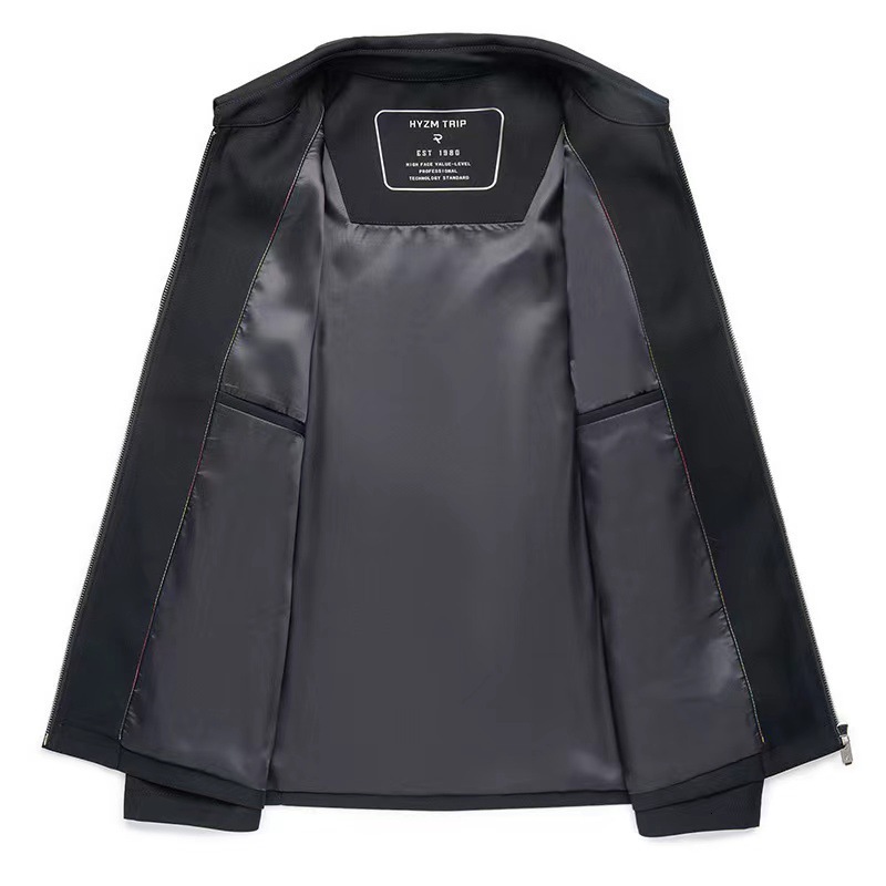 2024 New Designer Men's Autumn/Winter Senior Executive Civil Servant Wool Mulberry Silk Jacket Business Casual Collar Dad's Wear