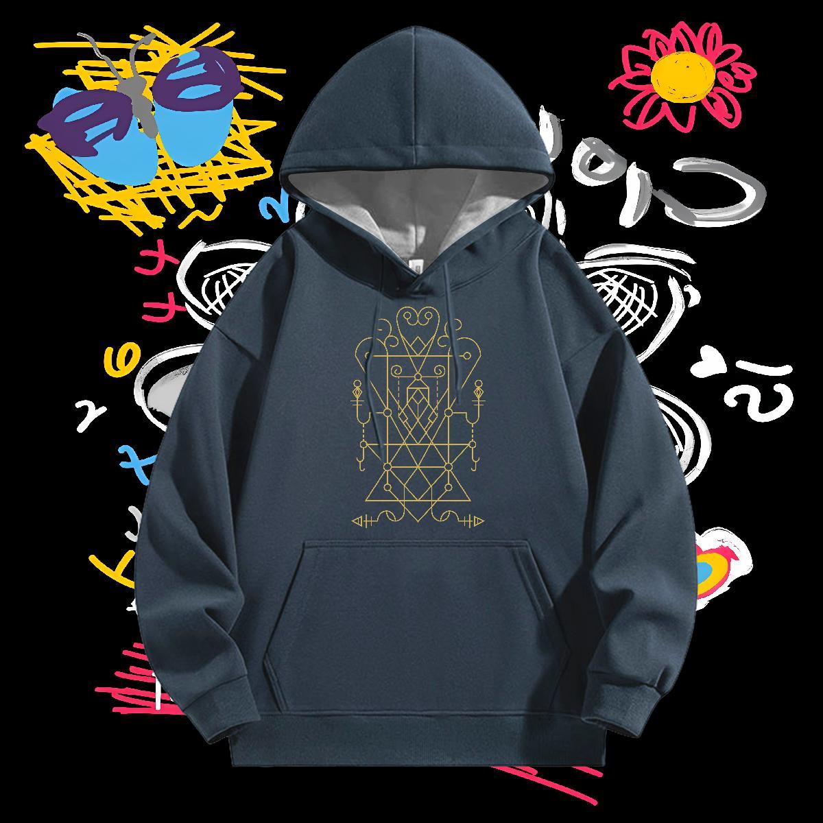 New Hooded Sweatshirt Breathable Drawstring Cool Men Clothes Hoodie DIY Tops Hoody Y2K Tech Fleece