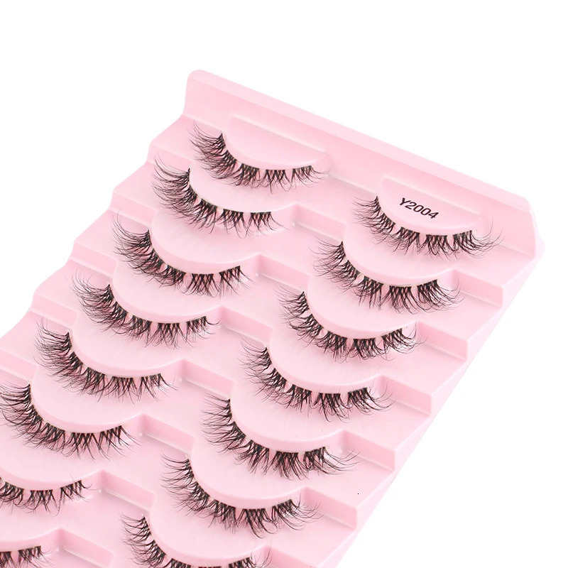 Natural Short False Mink Lashes 3510 Pairs Extensions Eye Hair False Eyelashes 3D Faux Cils Soft Fluffy Eye Lashes for Beauty 241028