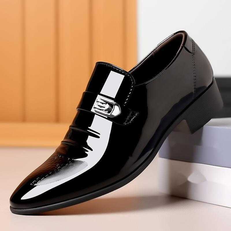 Men Dress Shoes Leather Shoes Mens New Business Suit Leisure Spring Autumn Breathable Mens British Korean Pointed Bridegroom Wedding Shoes 241009