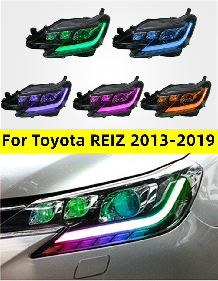 For Toyota REIZ 2013-20 19 Headlight Assembly Upgrade RGB Headlight Demon Eye Daytime Running Light