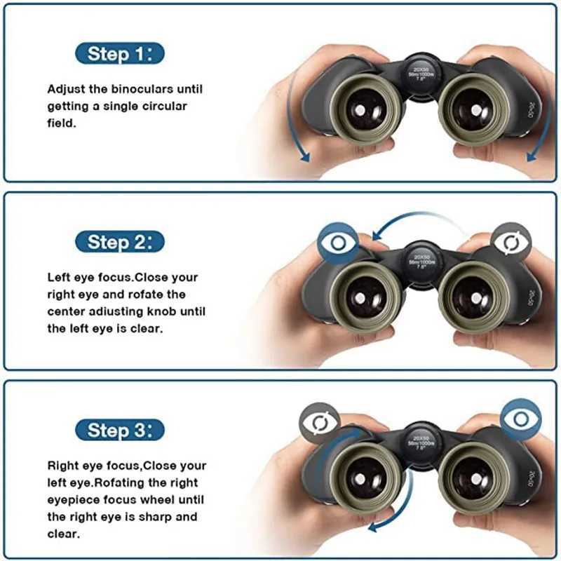 20x50 binoculars waterproof high-definition low-light night vision binoculars adult children travel hunting and stargazingXJ241028