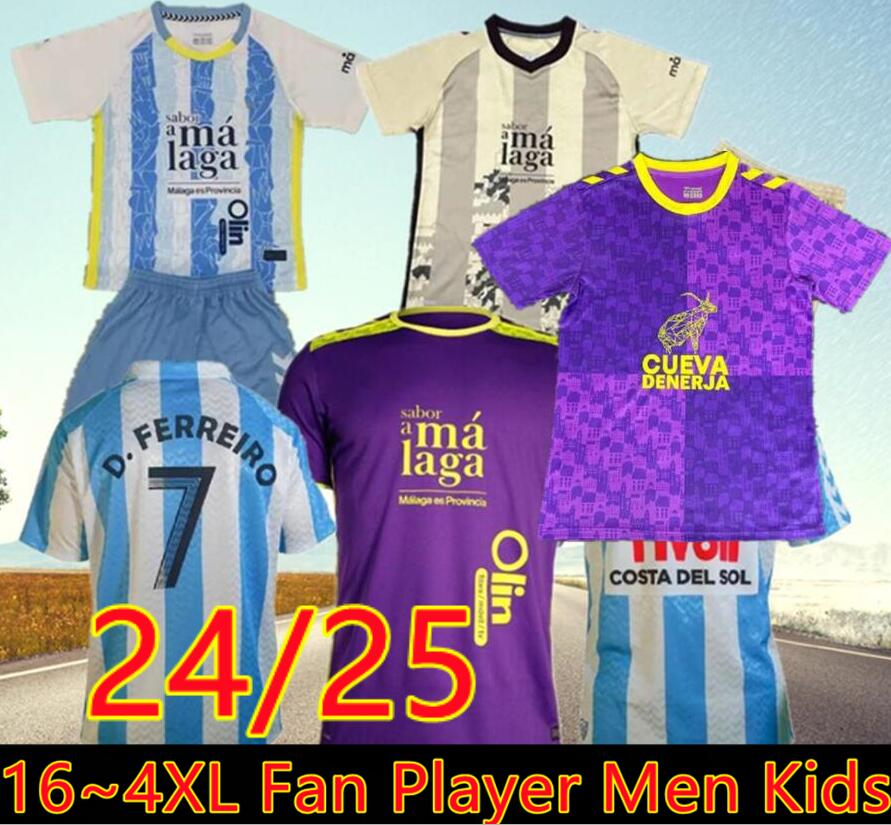 2024 2025 Dioni train JUANDE MALAGA CF soccer jersey Retro 120 ANIVERSARIO Kids Kit remake RETRO 24/25 Football Shirts Men BUSTINZA RAMON FEBAS GALLAR SOL MUNOZ
