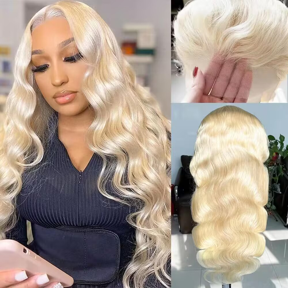 200% HD Transparent 613 Body Wave 13x6 Front Human Hair Wig Color Preplucked 13x4 Honey Blonde Lace Frontal Wigs For Women