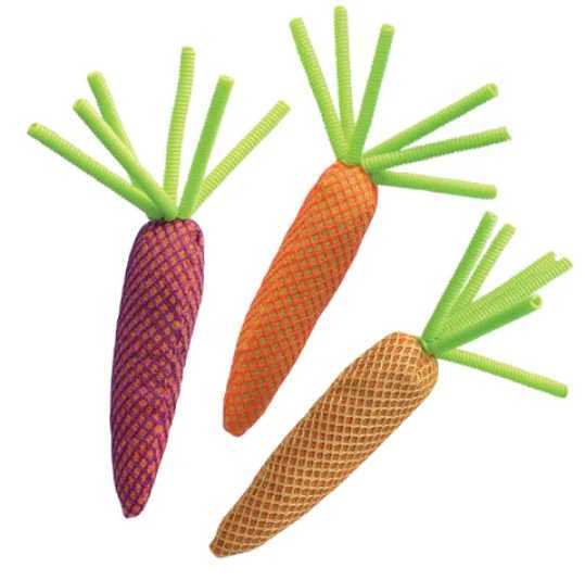 Cat Toys KONG Nibble Carrots for Cats Toy Assorted One Size J241028