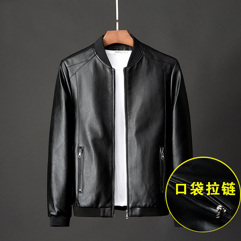 M-8XL2024 New Designer Winter Fashion Fat and Plush Plus Men's Thick Leather Jacket