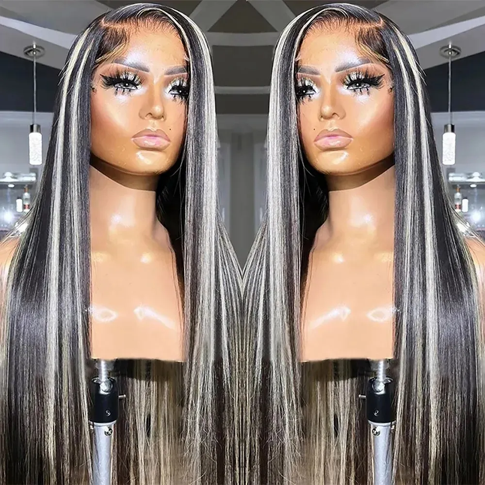 Lace Frontal Wig front Straight 150 Density 613 Hd Lace Front Hair Wigs For Black Women Long Cosplay Synthetic Wig Preplucked