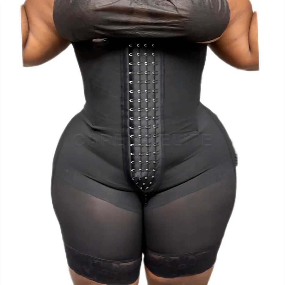 Fajas Colombianas Post Surgery High Compression Stage 2 Tummy Control Shapewear Bodusuit with Hook and Eye Corset LiposuctionXJ241028
