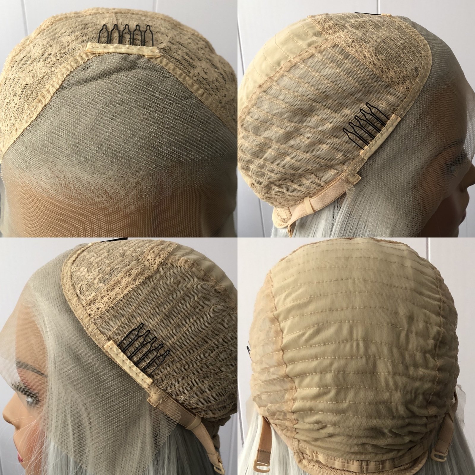 Front Synthetic Lace Glueless Wavy Sier Wig Body Wave Long Grey Hair Wigs for Women