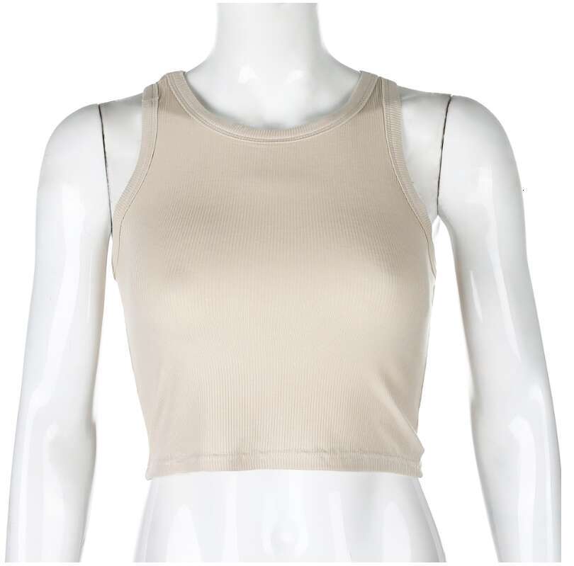 Women's Top T-shirt Knitted T-shirt Regular Cut Tank Top Round Neck Knitted Sweater Embroidered Cotton Blended Sleeveless Hollow Shorts Set