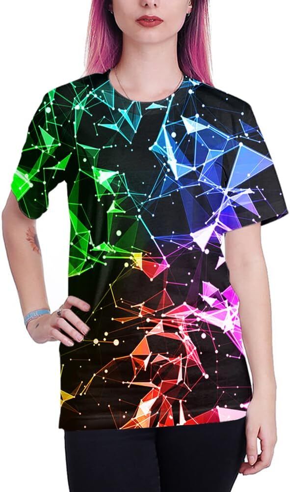 Mens T shirt 3D Print Shirts Colorful Space Graphic Tees for Men Women Teens tee Casual tops summer clothes tee casual fashion cool