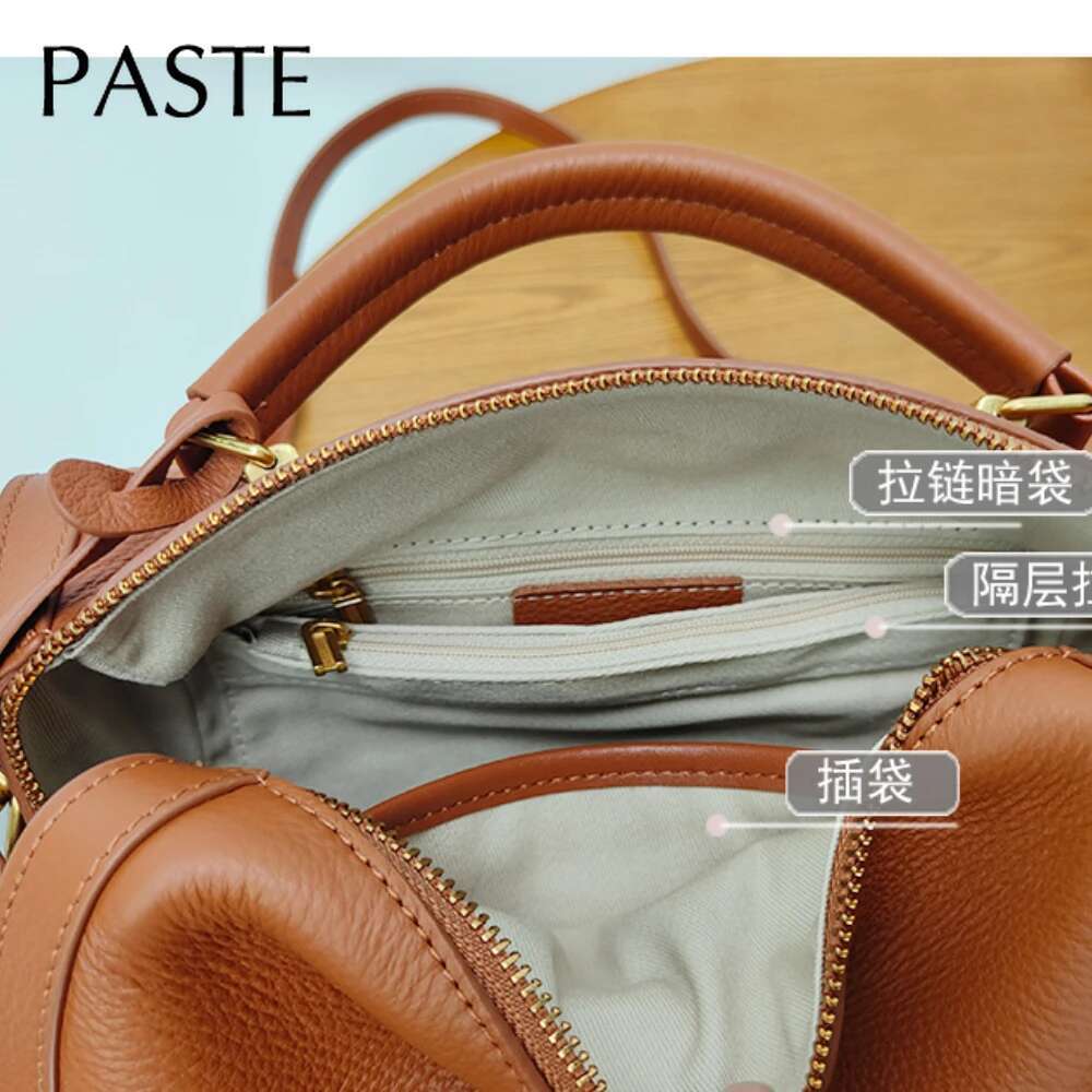 New Simple Import Natural Cow Leather Pillow Tote Leisure Cowskin Women Handbag Grey Green High Quality Female Shoulder Bag