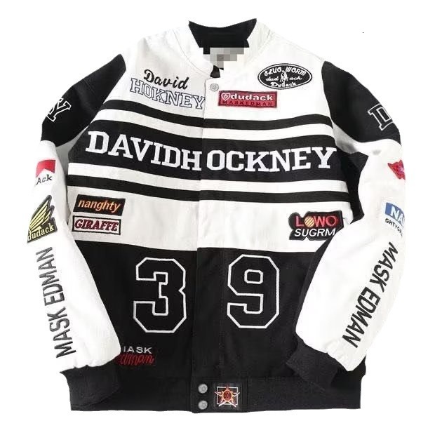 2024 New Designer Men's Couple Street Embroidery Baseball New American Motorcycle Set Loose Jacket Top