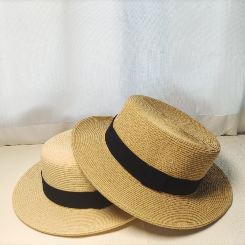 Summer fine braided Women's Simple and versatile straw woven hat