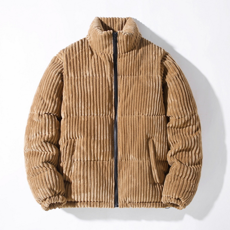 2024 new designer winter corduroy thick warm men's cotton jacket, teenage student lambing wool top