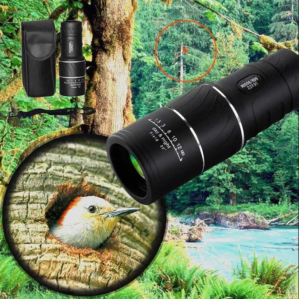 16x52 Telescope Day Night Vision HD OPTICS BAK4 Night Vision full optical Monocular Telescope Outdoor Sports TelescopeXJ241028