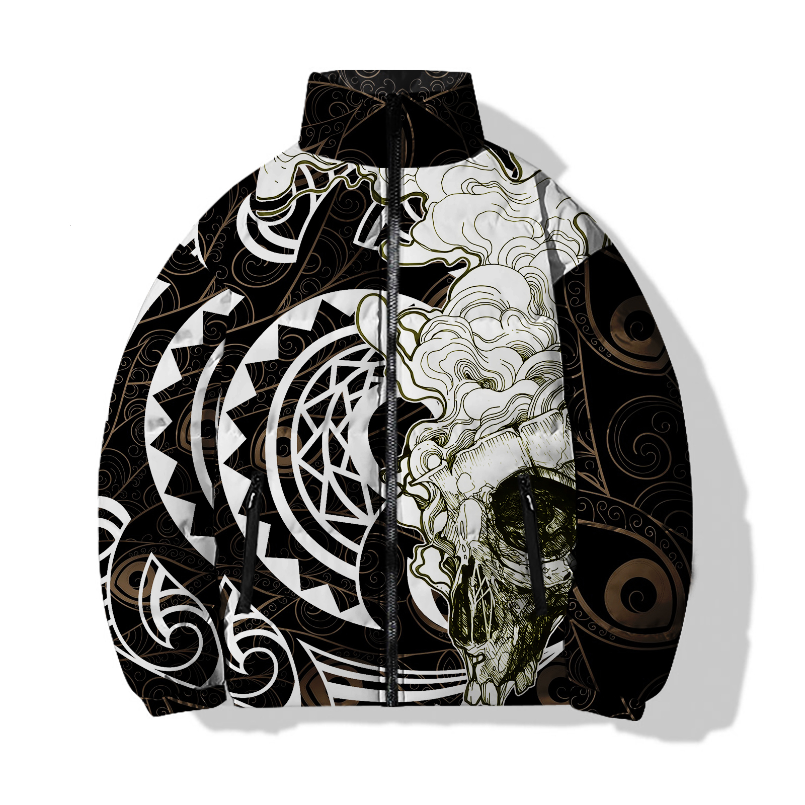 Skeleton Cold Jackets Skull Men's Clothing 2024 Warmth Sickle Parkas 3D Printing Sweatshirts Cool Decent Durable Male Coat