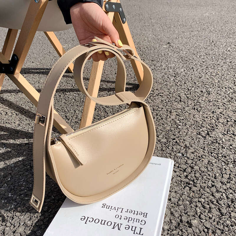 Burminsa Saddle Small Crossbody Bags For Women 2025 Trend Designer Semicircle Shoulder Bag PU Leather Ladies Handbags And Purses