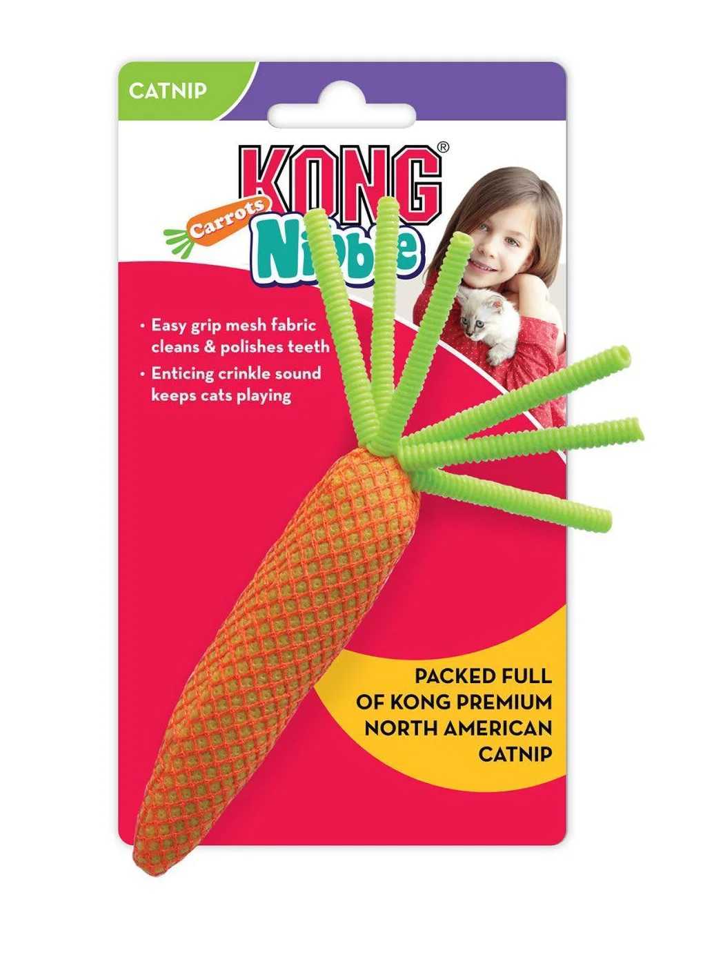 Cat Toys KONG Nibble Carrots for Cats Toy Assorted One Size J241028