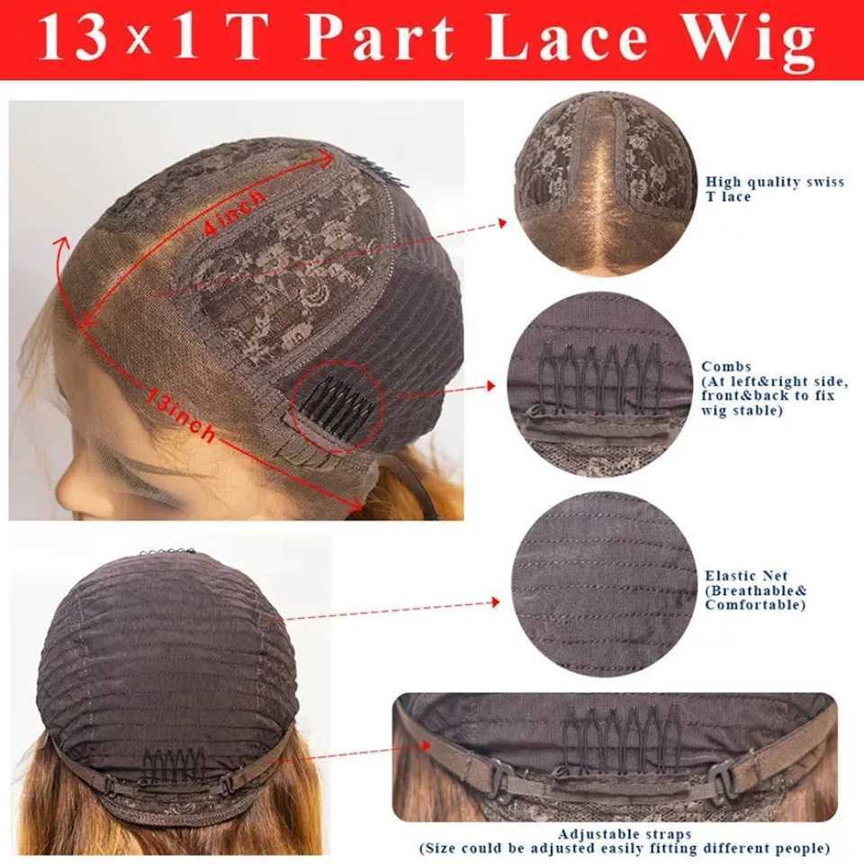 Highlight short curly Bob wig 13x4x1 lace front wig pre shedding P4/27 color short wave female wig M241028