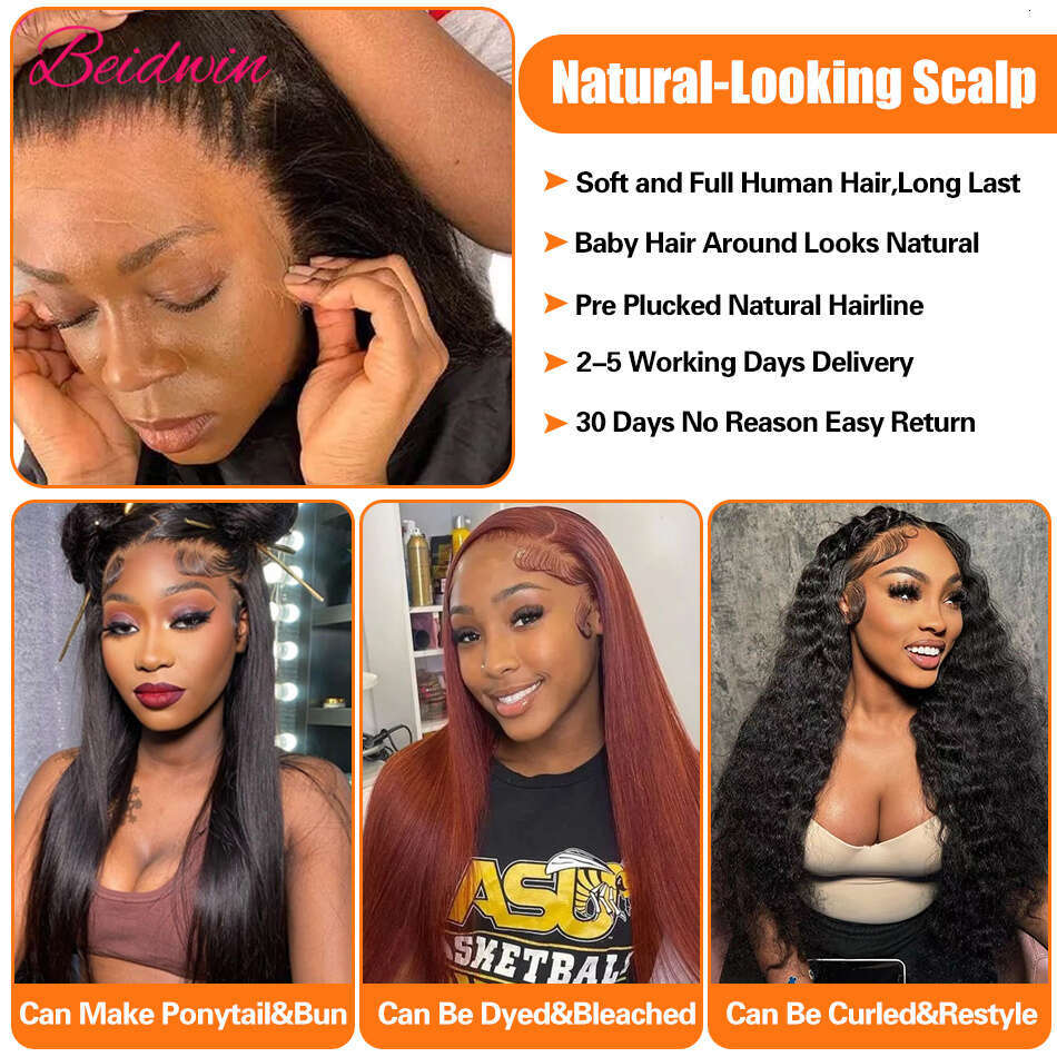 Straight Frontal Wig Human Hair HD Lace x Real Wear Go Glueless