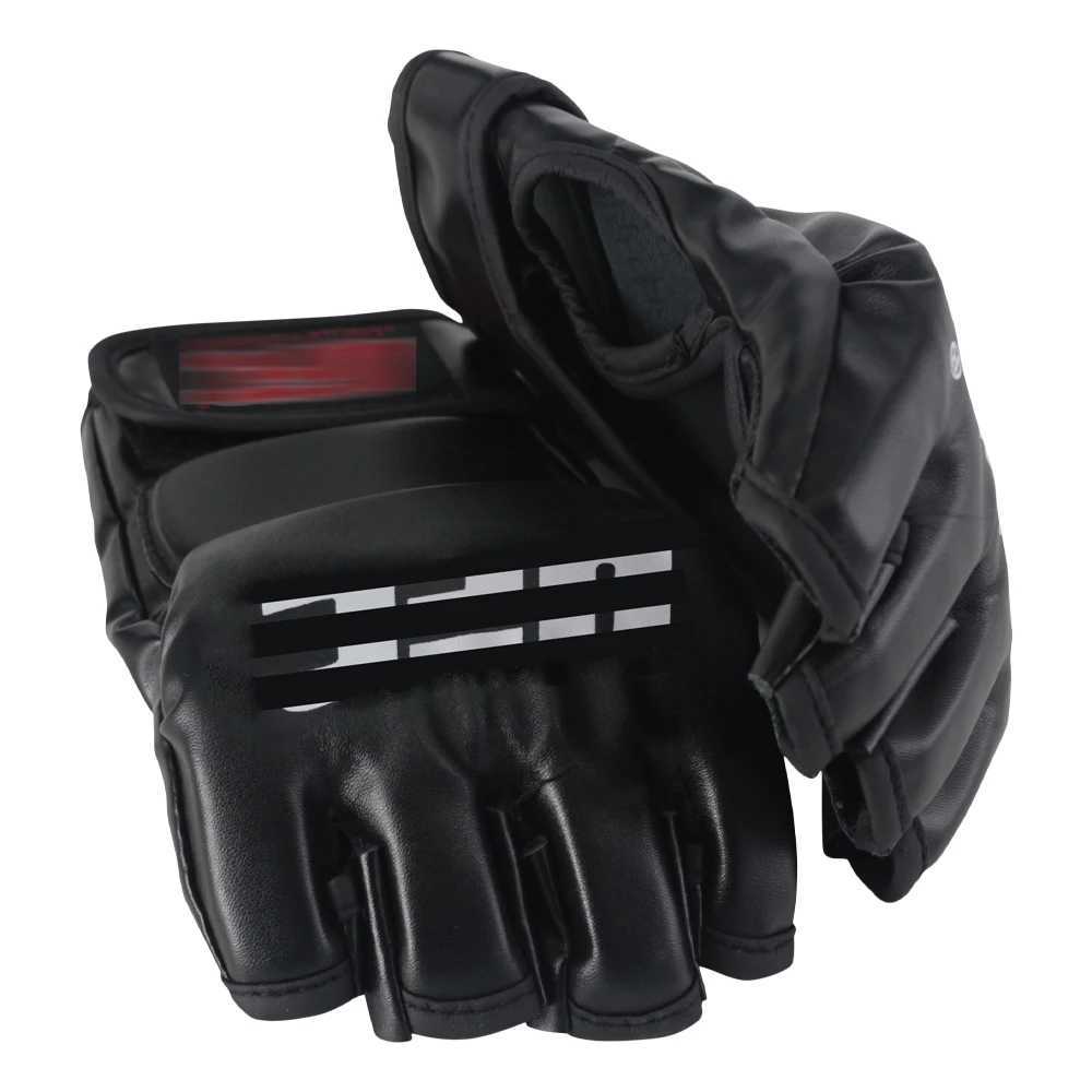 MMA Black ferocious fighting half-finger gloves Tiger muay thai boxing pads boxing gloves men mma fight sanda glove box MMAXJ241028