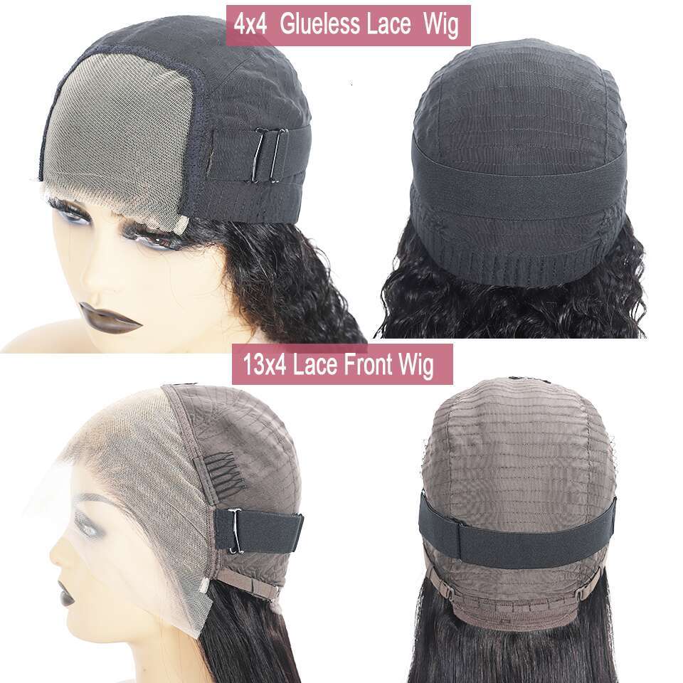 Curly Wigs Human Hair Lace Frontal Wig x Front Water Wave Density Closure