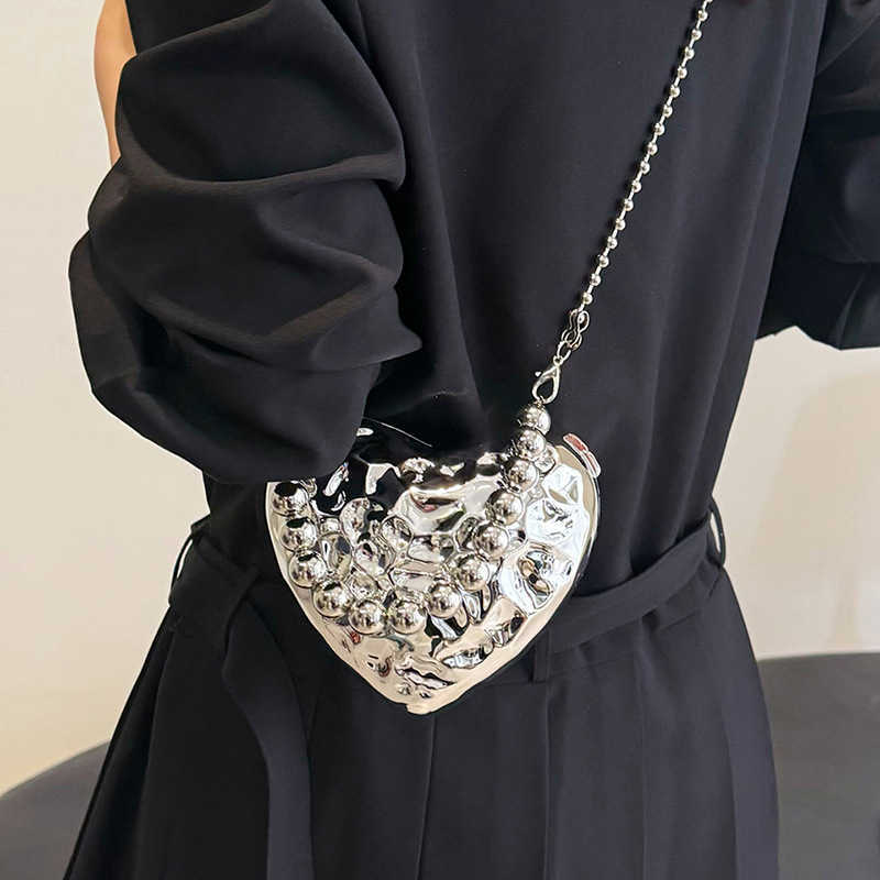 CMM Bag Womens Crossbody Bag New Fashion Ice Crack Love Bag Acrylic Single Shoulder Chain Banquet Bag