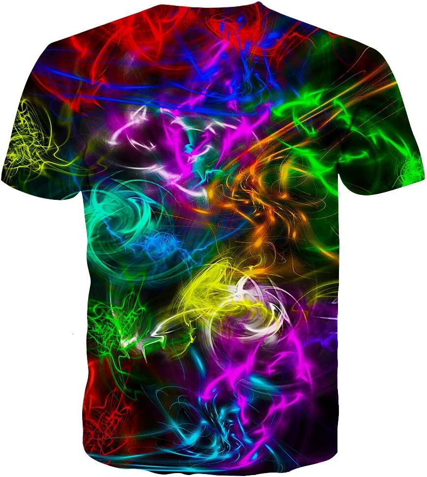 Mens T shirt 3D Graphic Colorful T-Shirts Crew Neck Print Tee for Men Women and Youngs tee Casual tops summer clothes cool
