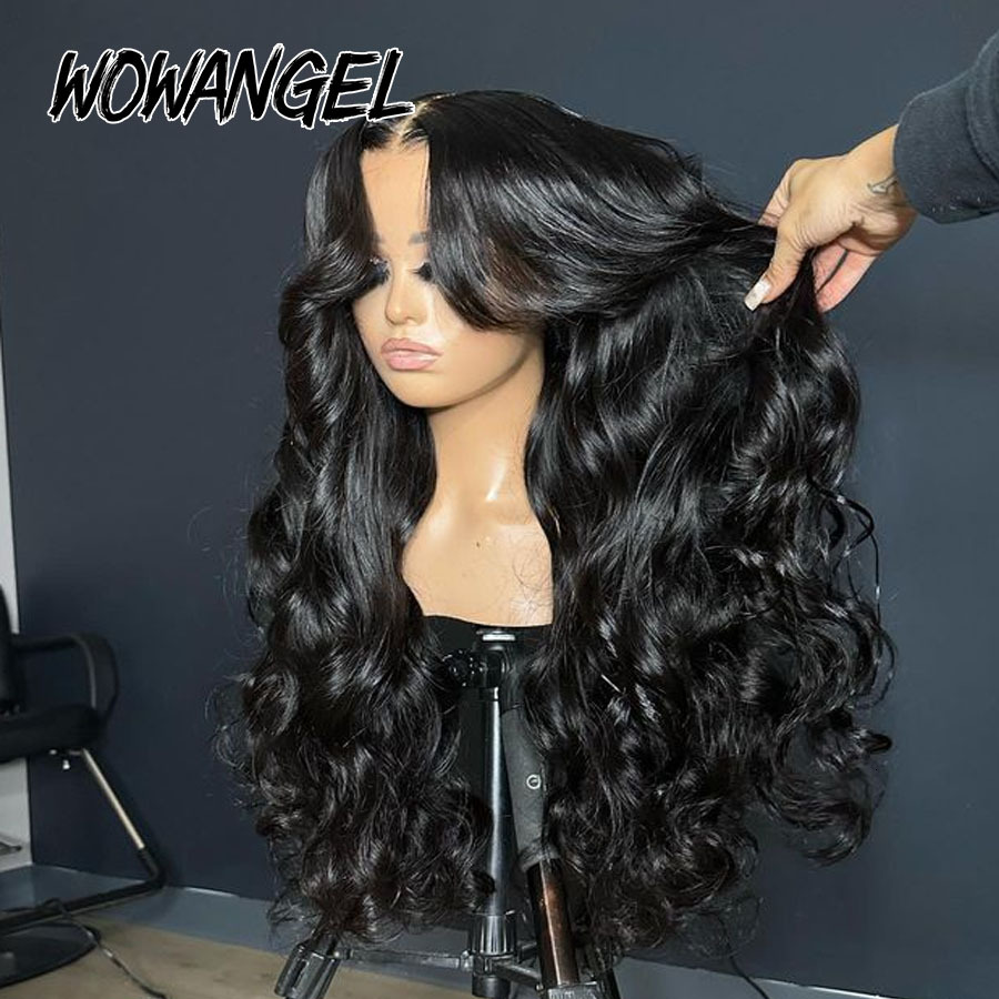 WOWANGEL 2x6 KIM K Deep Parting HD Lace Closure Ready to Go Glueless Body Wave Wigs 250% Melt Skins For Women
