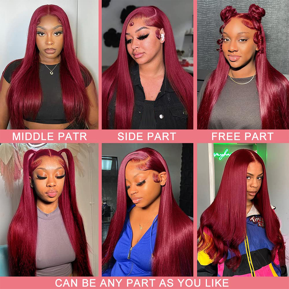 30 36 Inch Bury 13x6 Hd Frontal 100% Human Hair Wig Colored Cheap Bob Bone Straight Lace Front Wigs On Clearance Sale