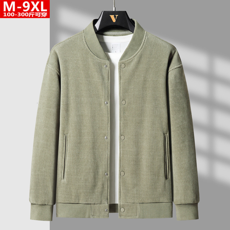 2024 New Designer Fashionable Handsome Knitted Shirt Fat Men's Large Loose Casual Baseball Collar Coat