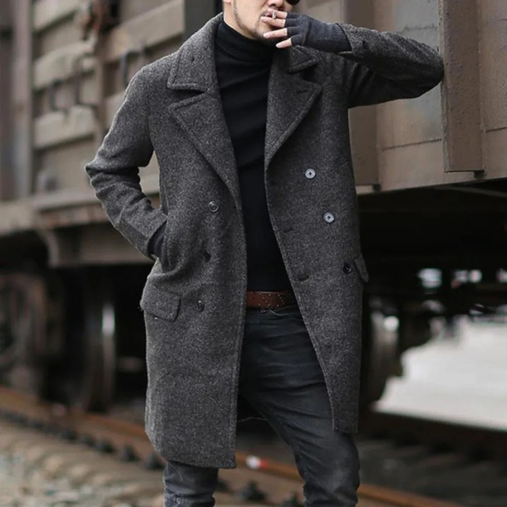 Autumnwinter Wool Mens Coat 241024