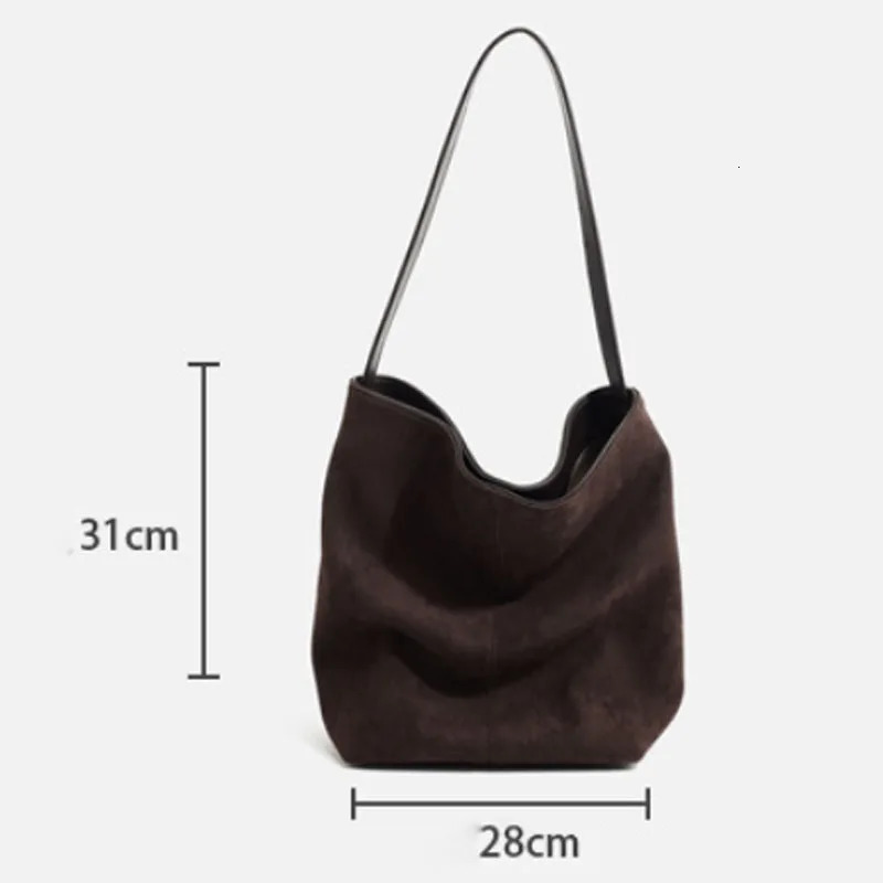 Large Capacity Handbag High Quality Matte Leather Women Bag Water Bucket Tote Versatile Shoulder 241021