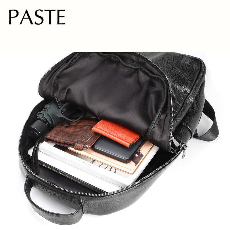2023 Leisure Men's Genuine Cow Leather Backpack Laptop Male School High Quality Men Daypac Korea Style Casual Travel Bag