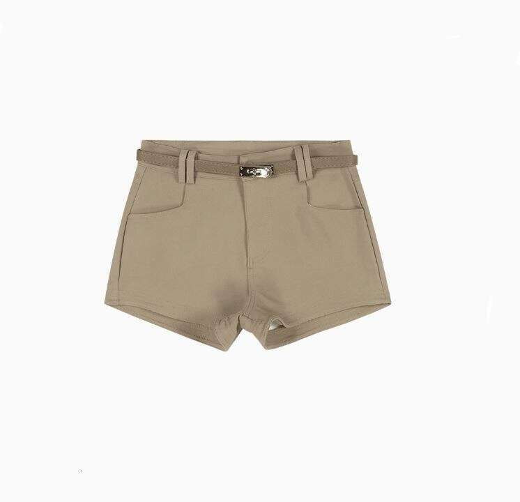 Women's white casual shorts with high waist and elastic slim fit, spicy girl tight pants