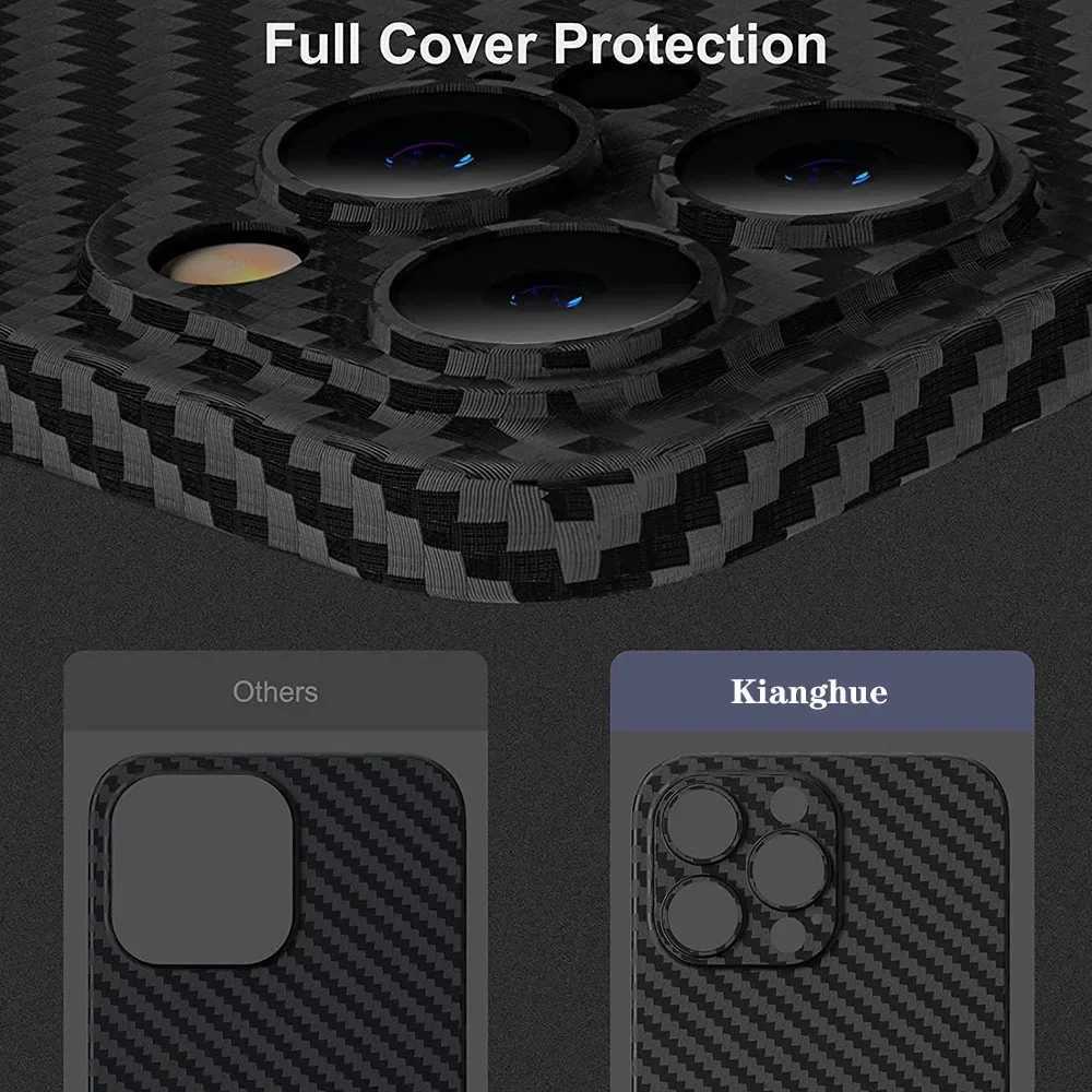 0.3mm Ultra Thin Carbon Fiber Texture Hard Phone Case For iPhone 15 14 13 12 11 Pro Max 7 8 Plus Mini SE Slim Cover Soft ShellLX241028